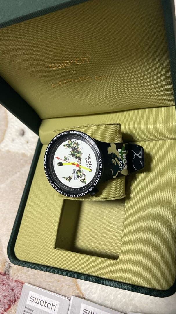 swatch BIG BOLD BAPE THE WORLD Quartz Men's — Japanese
