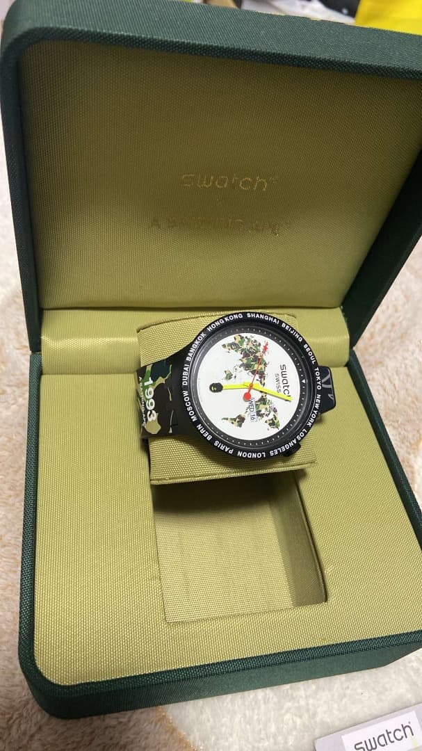 swatch BIG BOLD BAPE THE WORLD Quartz Men's — Japanese