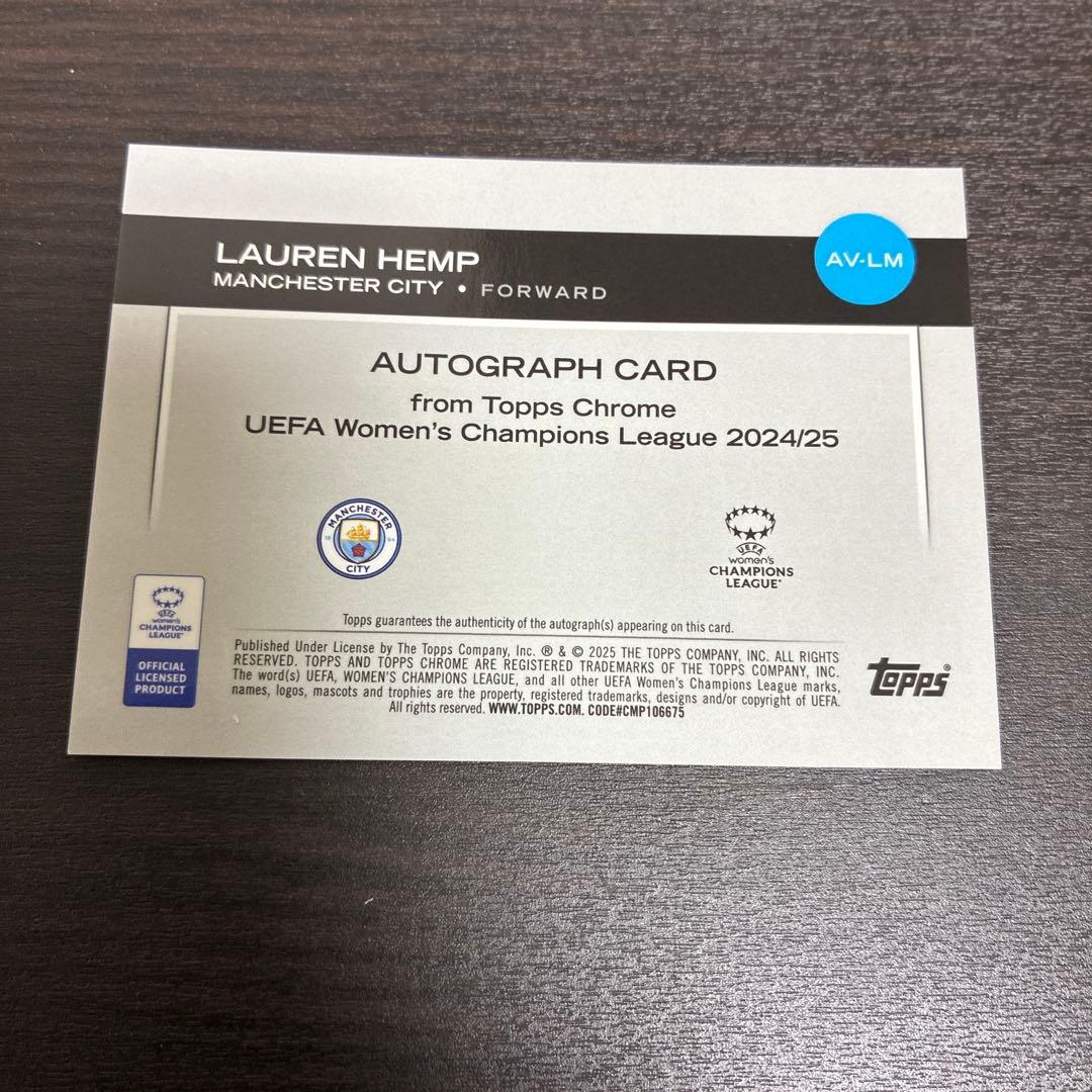 Manchester City Lauren Hemp Autographed Card — Japanese