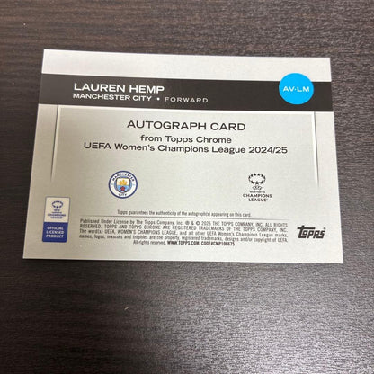 Manchester City Lauren Hemp Autographed Card — Japanese