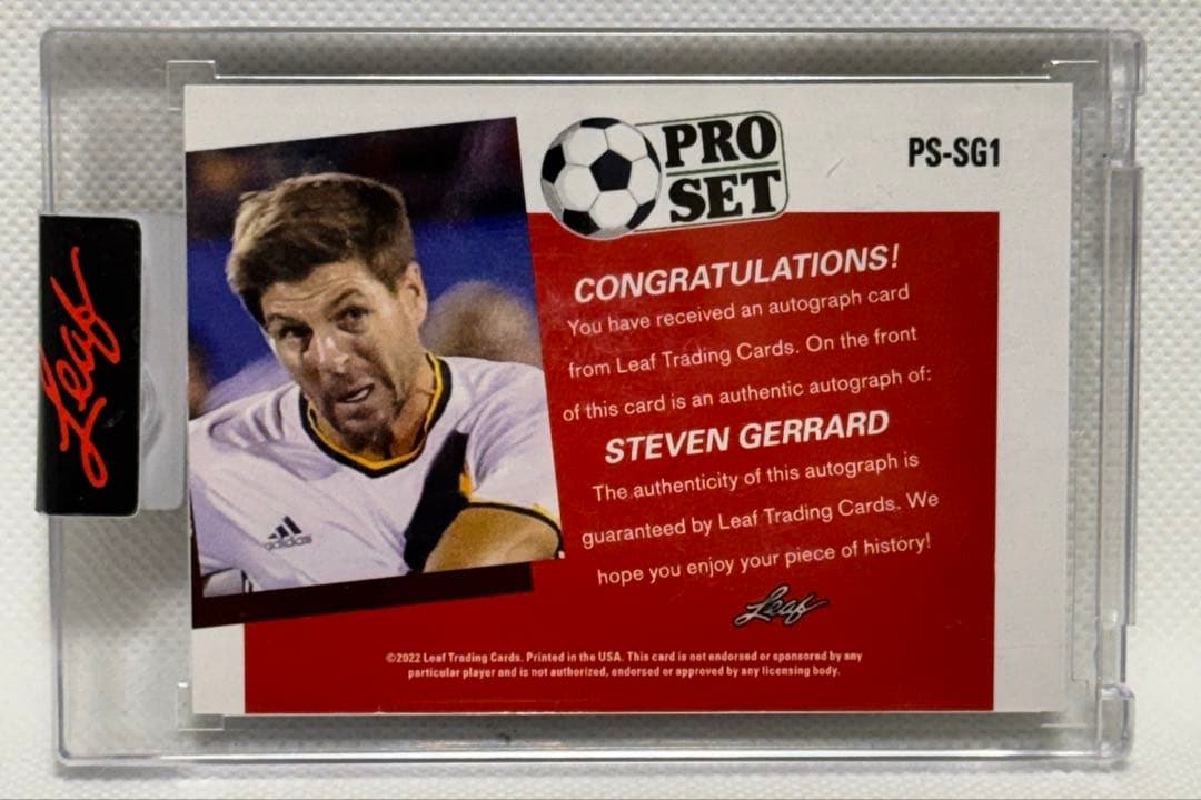 Steven Gerrard Hand-Signed Card — Japanese