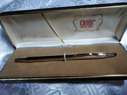 CROSS Classic Century ballpoint pen made of 14K PVD metal, model 1980, shown in gold finish