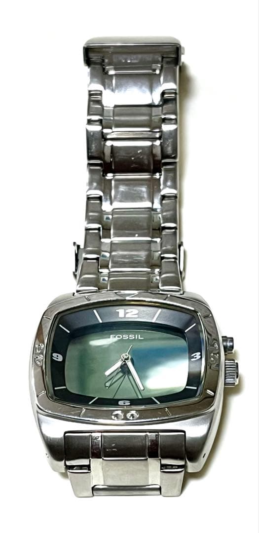 FOSSIL スクエア アナログ ステンレスベルト Analog Men's Watch — Japanese