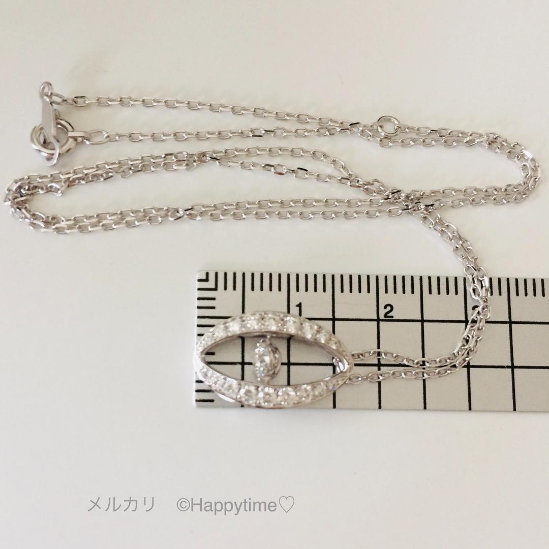 Mikimoto K18 gold diamond tremolo necklace pendant with 0.36 carats diamonds and 43 cm chain