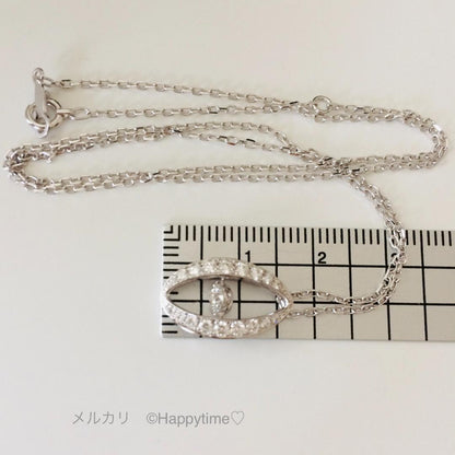 Mikimoto K18 gold diamond tremolo necklace pendant with 0.36 carats diamonds and 43 cm chain