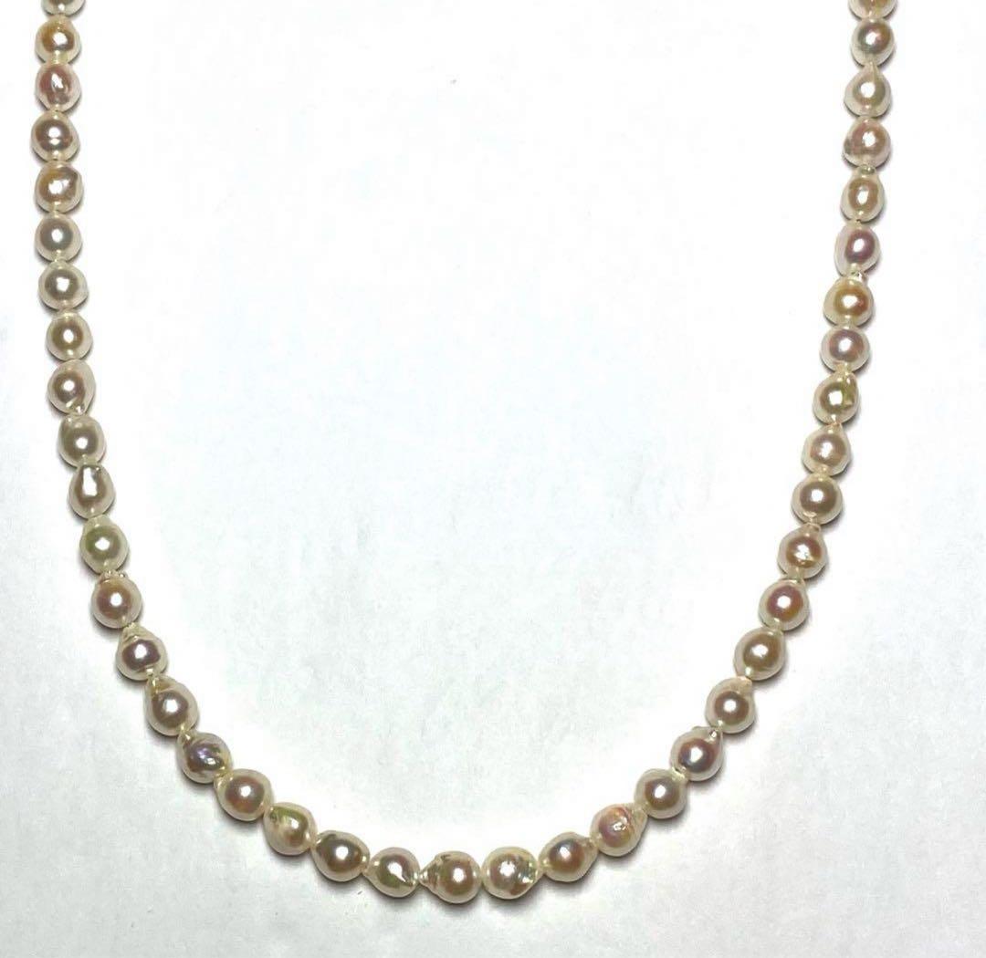 Akoya Pearl Necklace SH169 with 5.0-5.5mm pearls on a 42 cm length strand