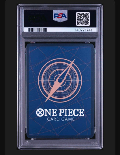 PSA 10 One Piece Luffy L — OP07-033 — Japanese
