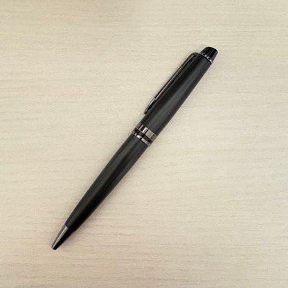 WATERMAN Expert Metallic Black ballpoint pen with included accessories on white background