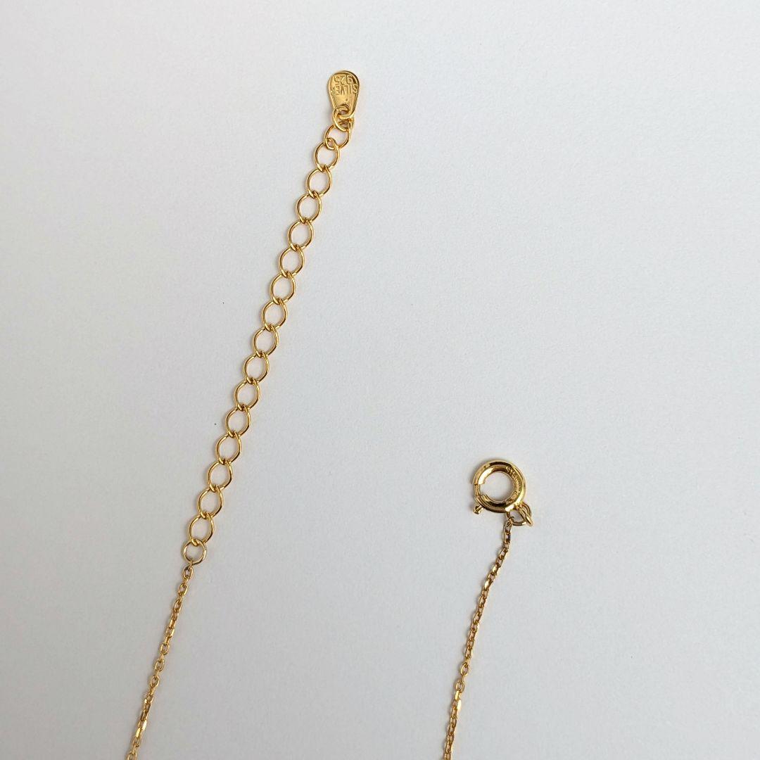 SV925 Akoya pearl necklace with a single 7.5 to 8mm pearl and silver 925 gold color clasp