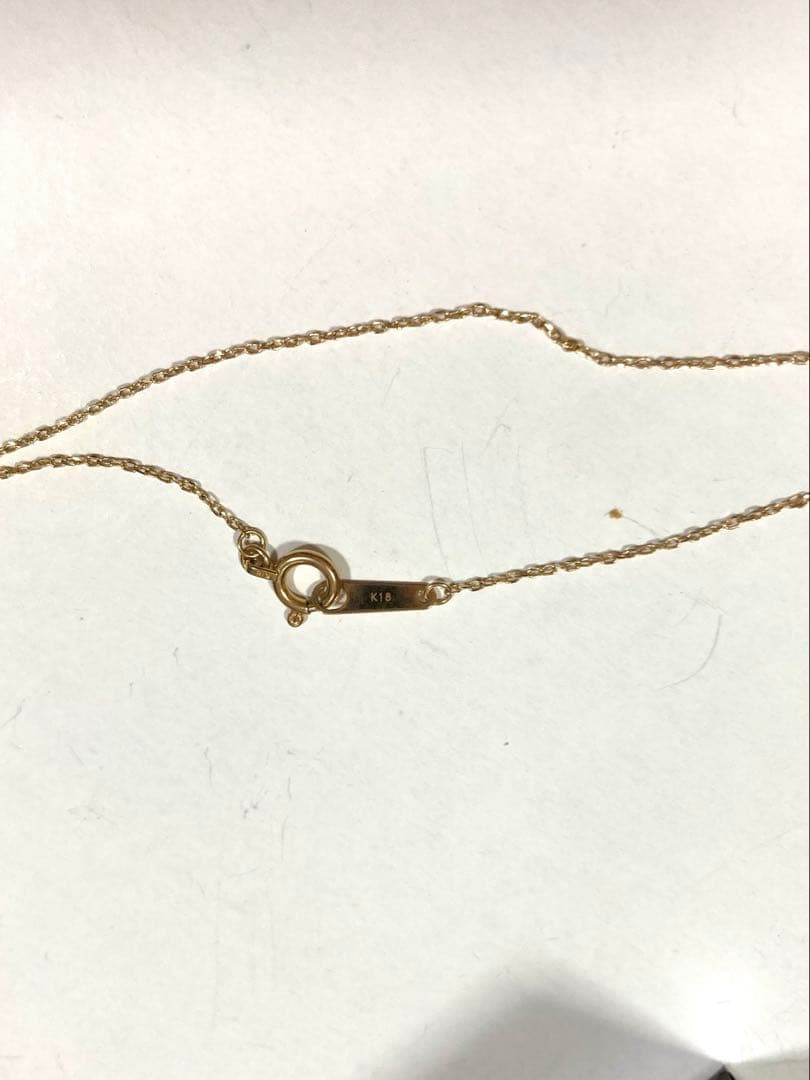 Aguat K18 yellow gold necklace chain measuring 45 cm length