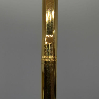 Waterman Torsade ballpoint pen from the 1970s with gold-plated spiral pattern and W monogram on ring