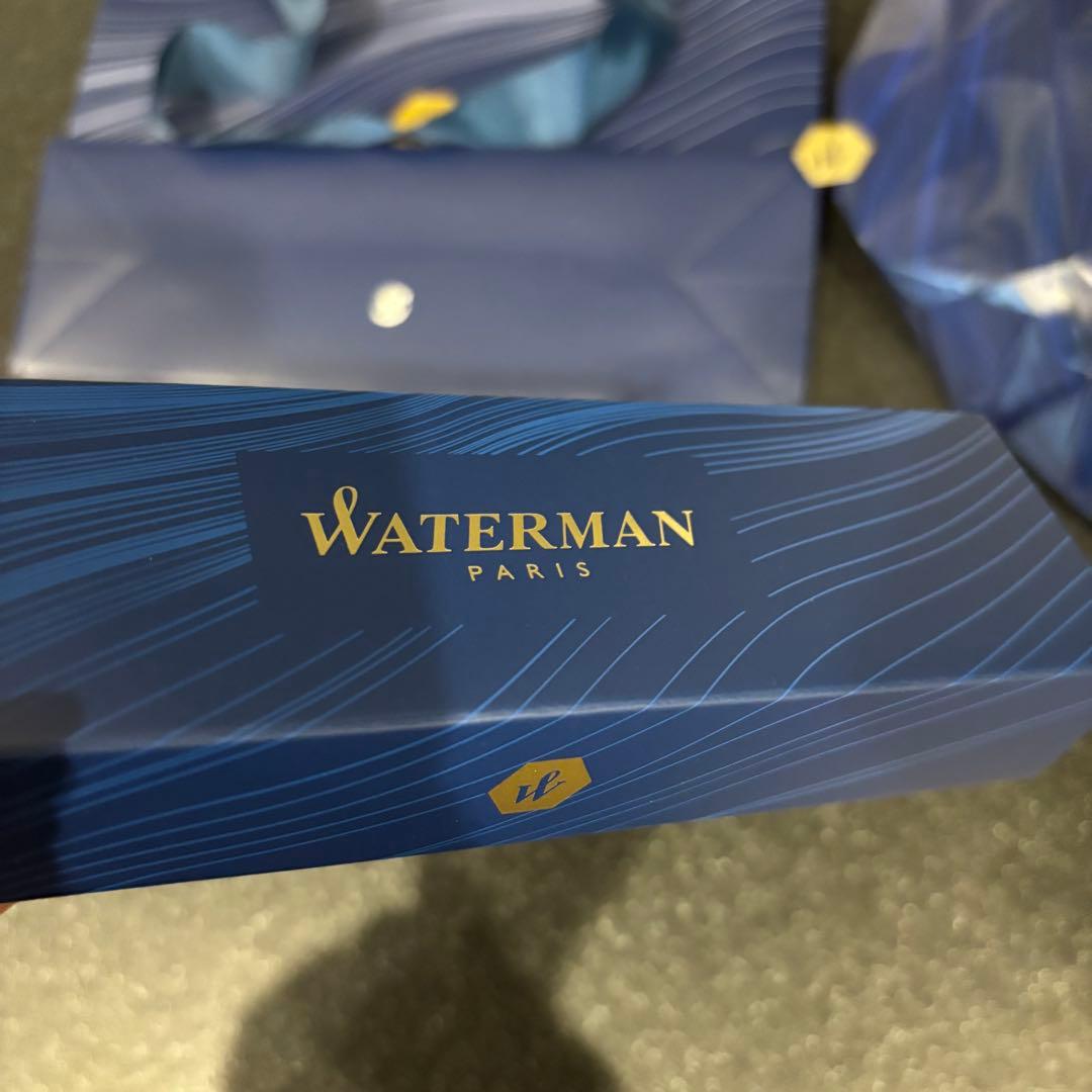 WATERMAN Paris silver metal ballpoint pen new unused with paper bag packaging