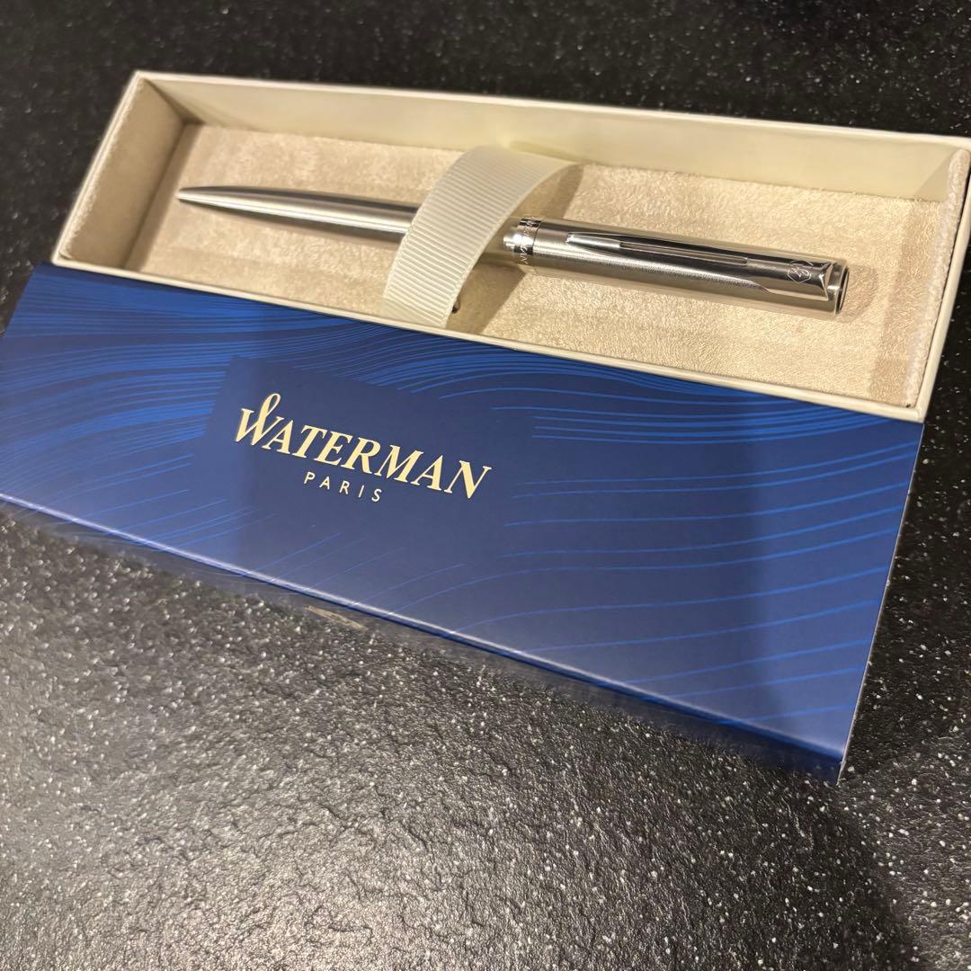 WATERMAN Paris silver metal ballpoint pen new unused with paper bag packaging