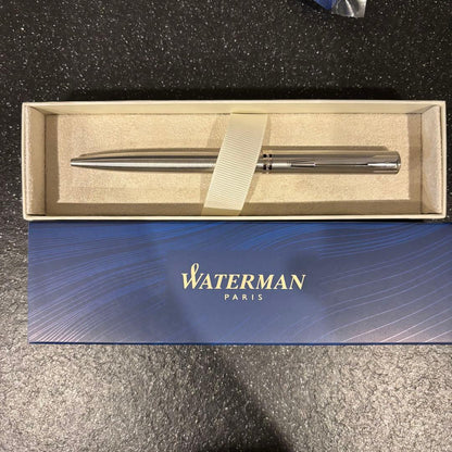 WATERMAN Paris silver metal ballpoint pen new unused with paper bag packaging