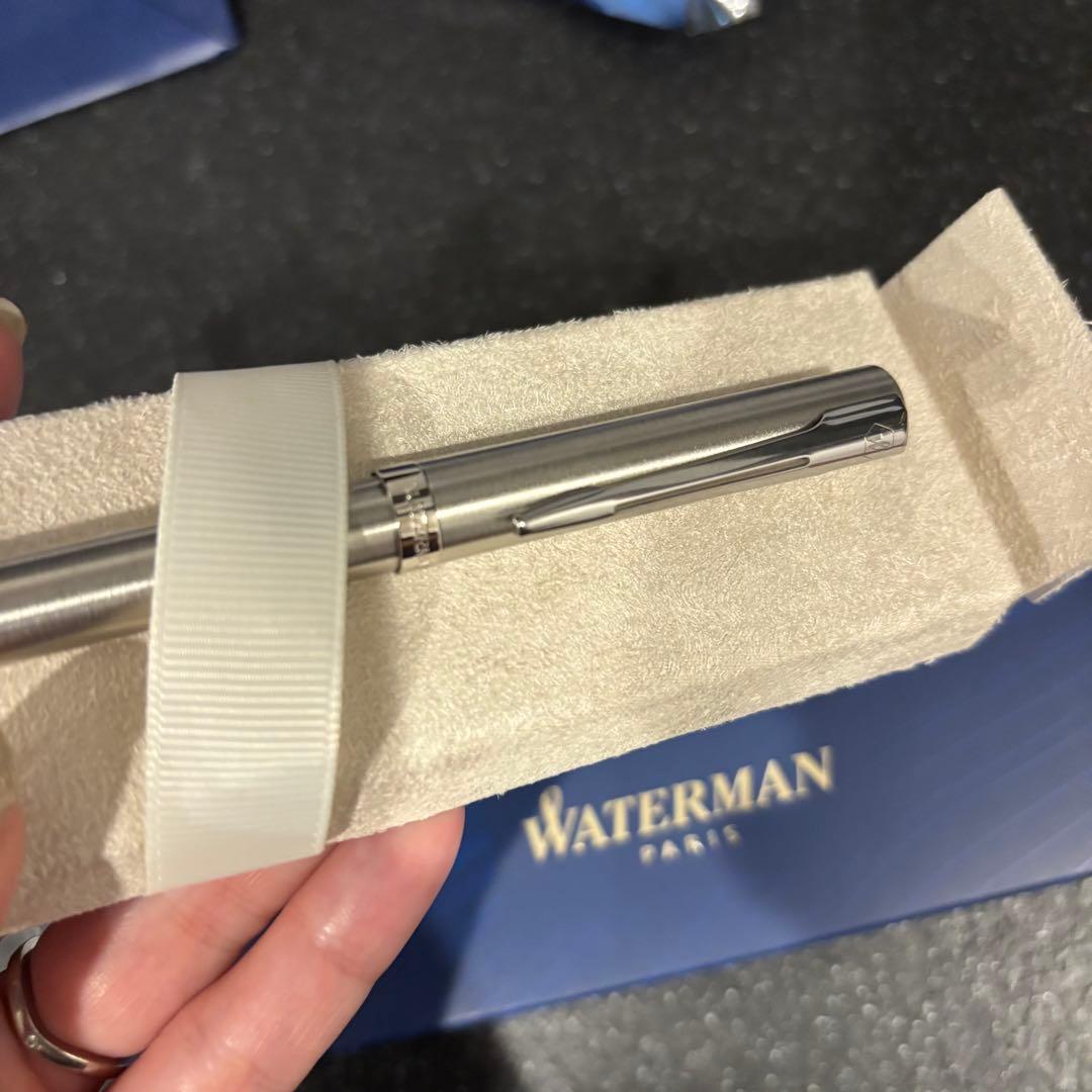 WATERMAN Paris silver metal ballpoint pen new unused with paper bag packaging