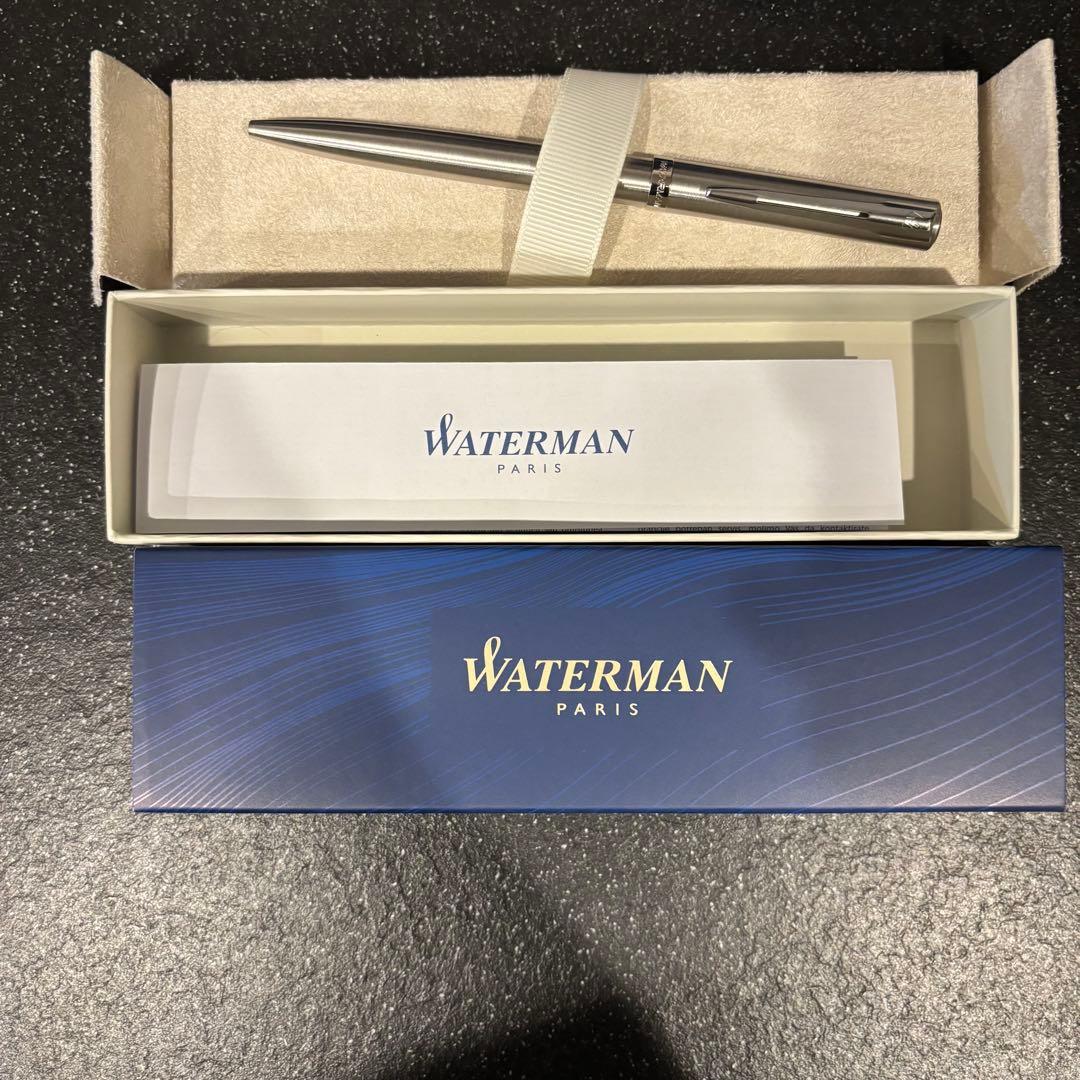 WATERMAN Paris silver metal ballpoint pen new unused with paper bag packaging