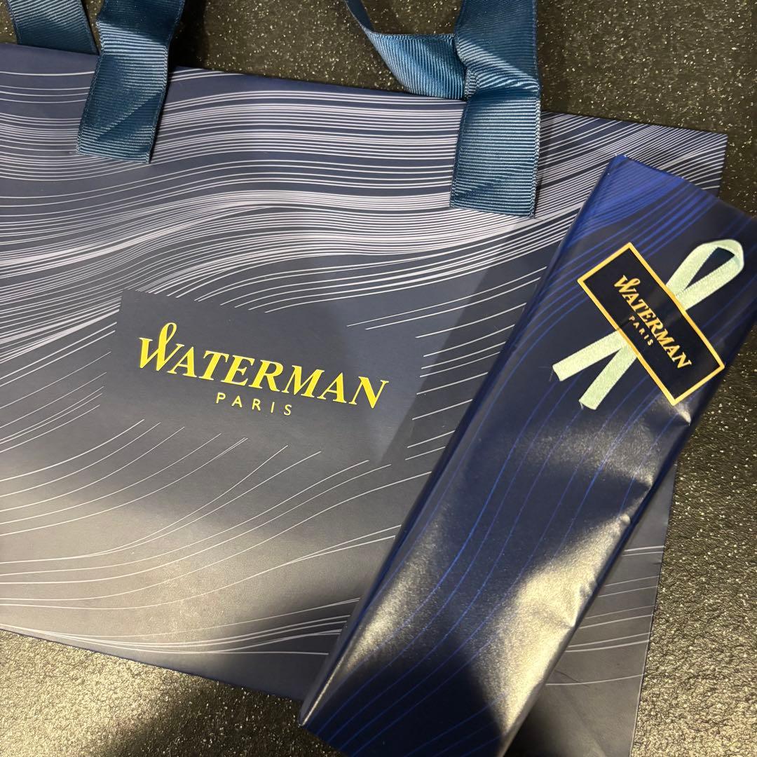 WATERMAN Paris silver metal ballpoint pen new unused with paper bag packaging