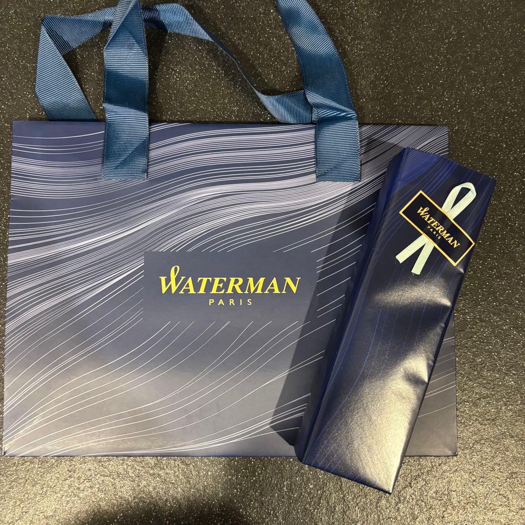 WATERMAN Paris silver metal ballpoint pen new unused with paper bag packaging