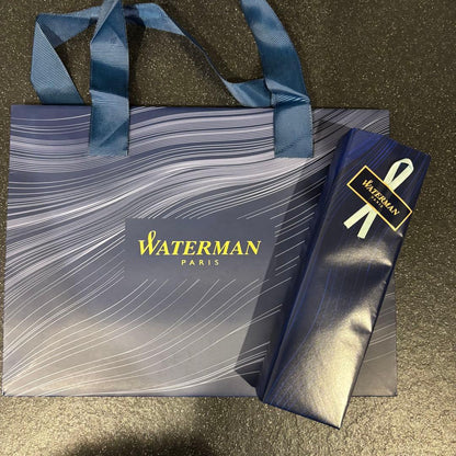 WATERMAN Paris silver metal ballpoint pen new unused with paper bag packaging