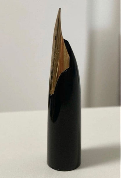 Unused Pilot 18K 750 gold fountain pen nib close-up on white background