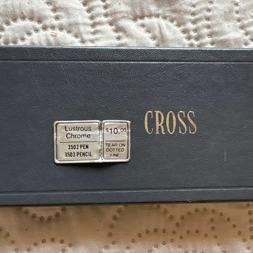 Cross Ballpoint Pen model 3502 silver chrome vintage rare USA with case and manual