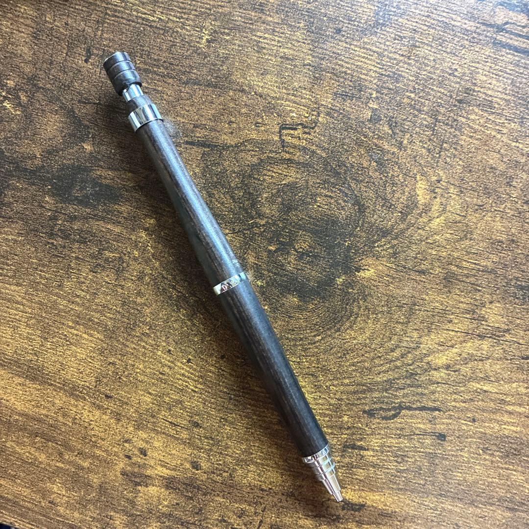 PILOT S30 mechanical pencil with 0.5mm lead and wood body shown with its body case