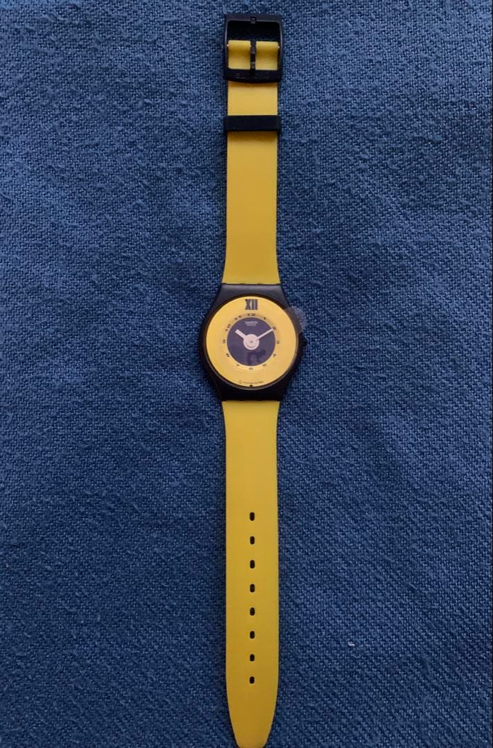 swatch SKIN 1st model イエロー Quartz Men's — Japanese