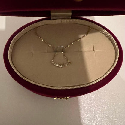 Agete Necklace with 19.5 cm length featuring a 1 cm stone and 1.3 cm decorative pendant