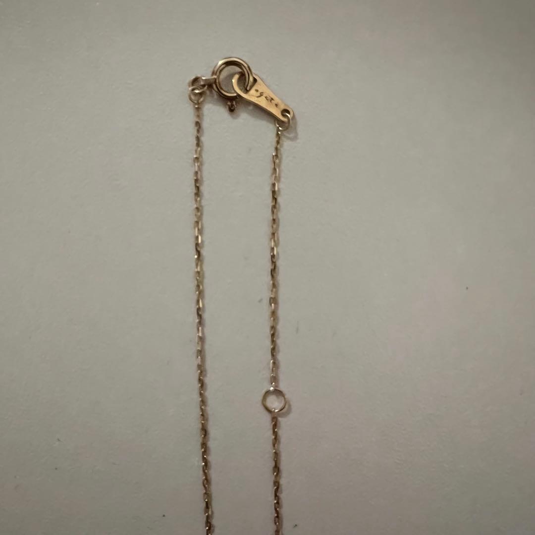 Agete Necklace with 19.5 cm length featuring a 1 cm stone and 1.3 cm decorative pendant