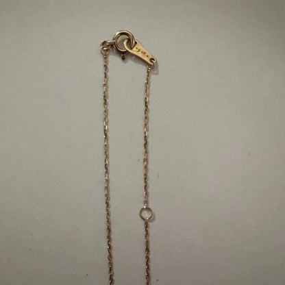 Agete Necklace with 19.5 cm length featuring a 1 cm stone and 1.3 cm decorative pendant