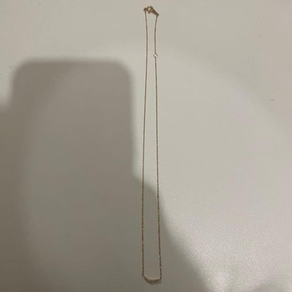 Agete Necklace with 19.5 cm length featuring a 1 cm stone and 1.3 cm decorative pendant