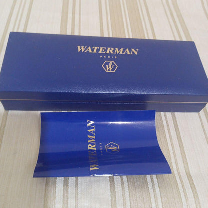 WATERMAN ballpoint pen and mechanical pencil 2-piece metal set with black case
