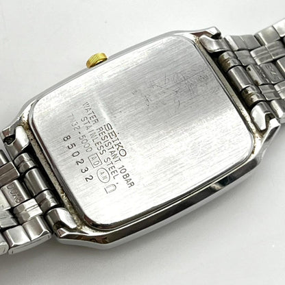 SEIKO SPIRIT レクタンギュラー デイト Quartz Men's Watch — Japanese