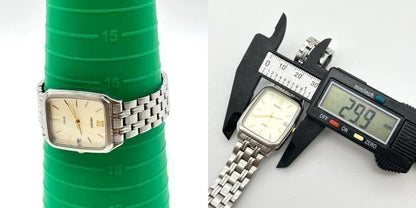 SEIKO SPIRIT レクタンギュラー デイト Quartz Men's Watch — Japanese