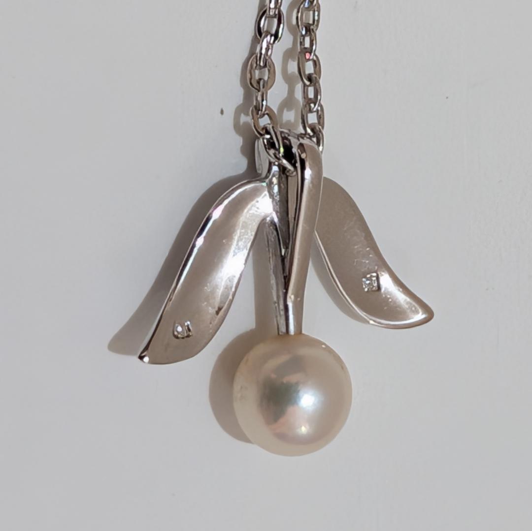2002 Mikimoto pearl necklace with 5.2mm pearls on a 40cm SV925 sterling silver chain