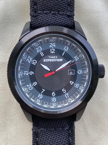 TIMEX EXPEDITION Military Classic Stealth Quartz Men's Watch — Japanese