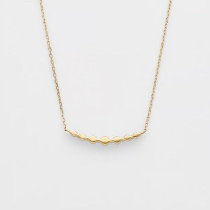 Agete K18 gold necklace with 0.2 carat diamond pendant on a 40 cm chain