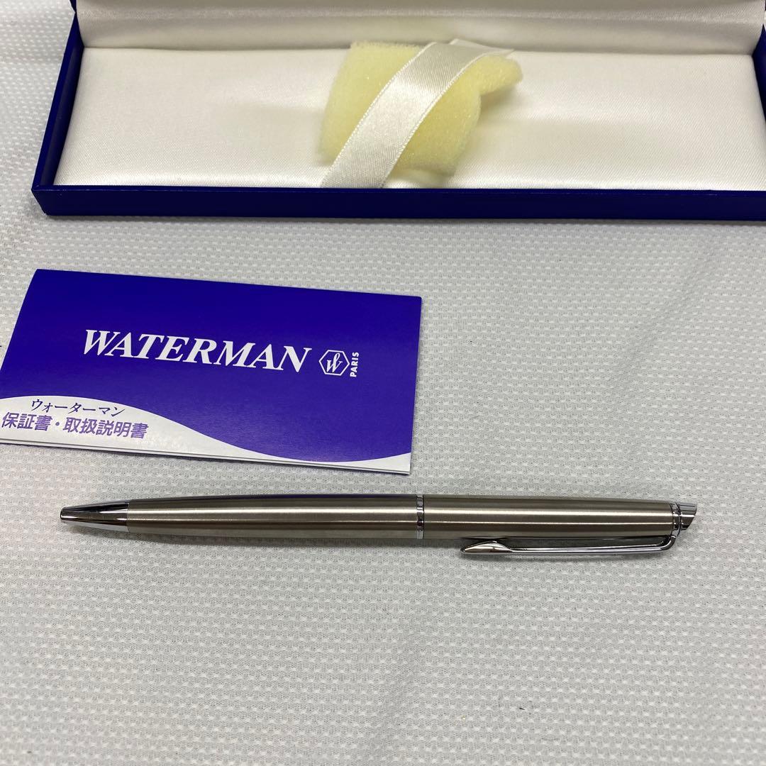 Waterman ballpoint pen made of metal showing signs of aging with included protective case
