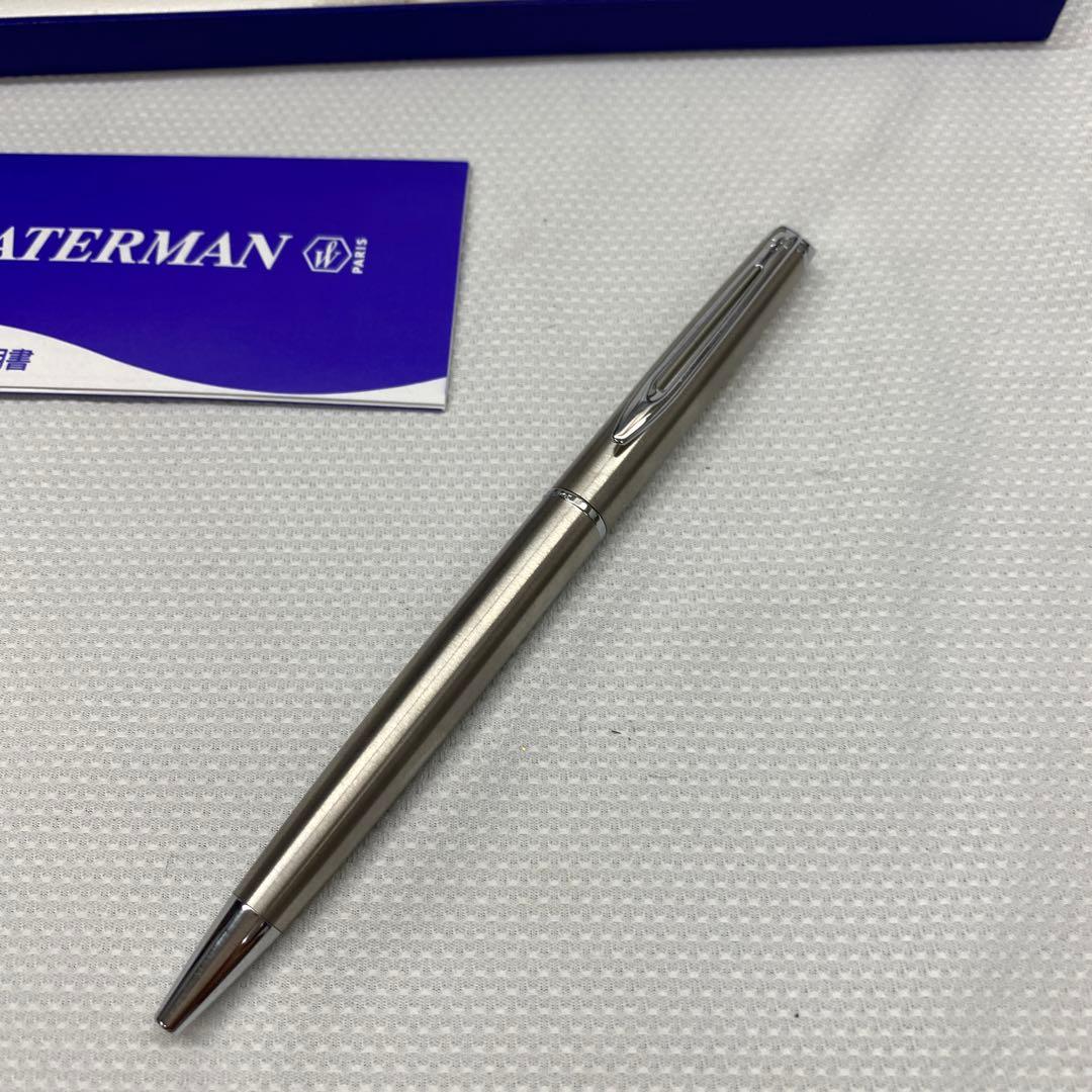 Waterman ballpoint pen made of metal showing signs of aging with included protective case
