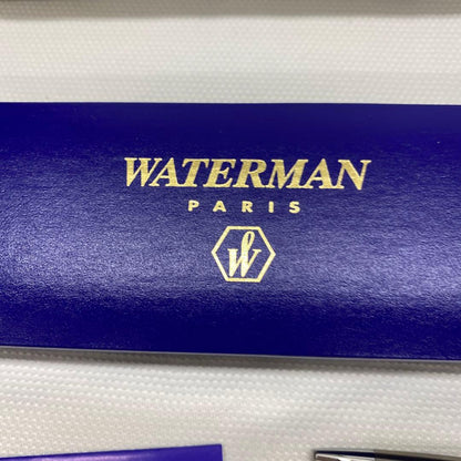 Waterman ballpoint pen made of metal showing signs of aging with included protective case