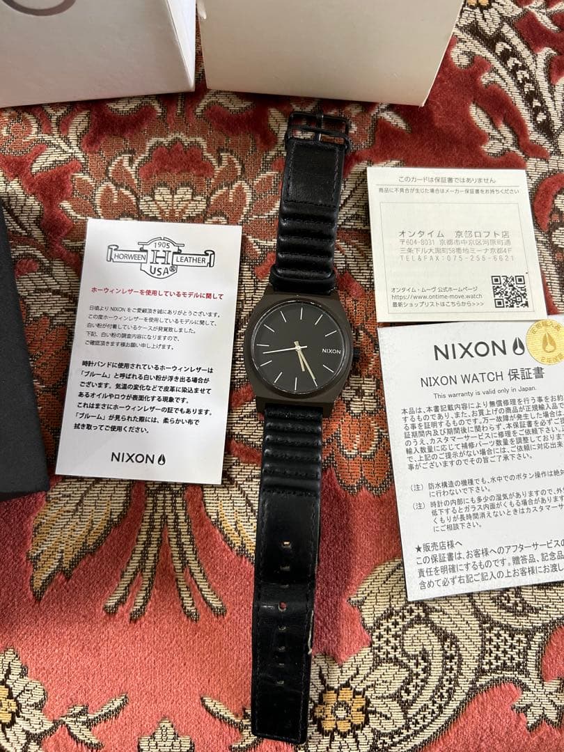 NIXON TimeTeller Horween Leather Quartz Men's Watch — Japanese