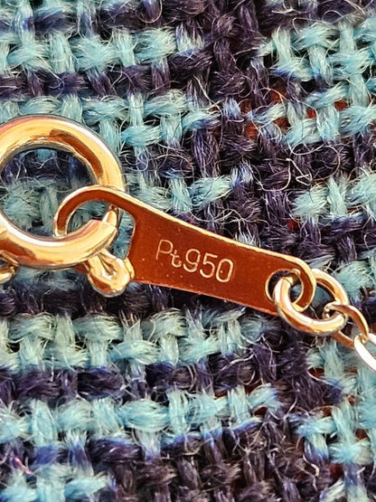 New unused Pt950 Akoya pearl station necklace approximately 70cm length with 4.5 to 8.5mm pearls