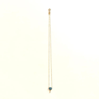 Agete Rare Opal Necklace with 10K gold 40cm chain featuring opal and diamond accents