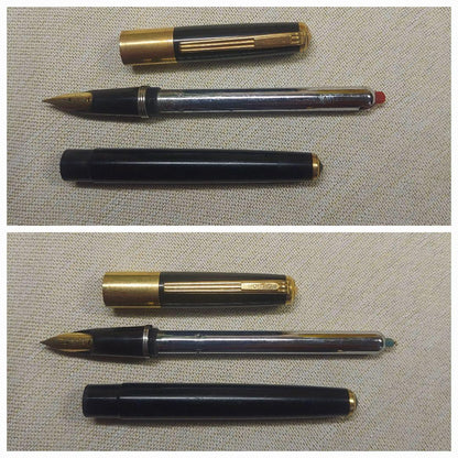 Two-piece set of used Pilot Super 250 and 200 14K gold pen nibs