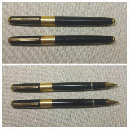 Two-piece set of used Pilot Super 250 and 200 14K gold pen nibs