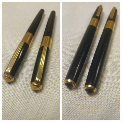 Two-piece set of used Pilot Super 250 and 200 14K gold pen nibs