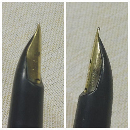 Two-piece set of used Pilot Super 250 and 200 14K gold pen nibs