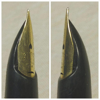 Two-piece set of used Pilot Super 250 and 200 14K gold pen nibs