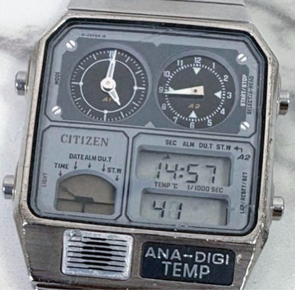 Citizen 99s-2000s Anadigi Temp Digital Men's Watch — Japanese