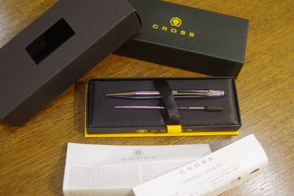 Kuro Cross Classic Century ballpoint pen in chrome with metal body and smooth oil-based ink